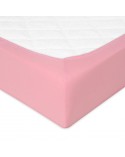 Prześcieradło bawełna jersey 140x200 z gumką różowe Matex