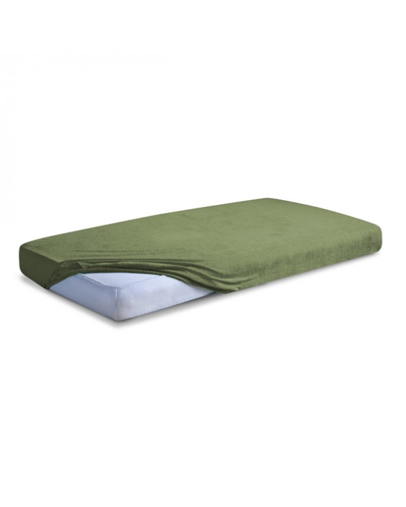 Prześcieradło bawełna jersey 140x200x20 z gumką ciemnomiętowe Matex Prześcieradło bawełna jersey 140x200 z gumką ciemnomiętowe Matex