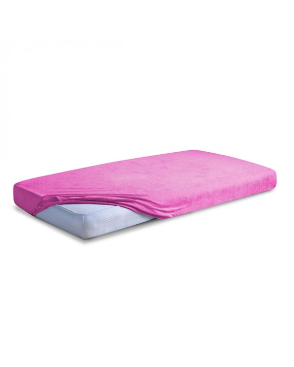Prześcieradło frotte 70x140 z gumką pudrowe Premium Matex