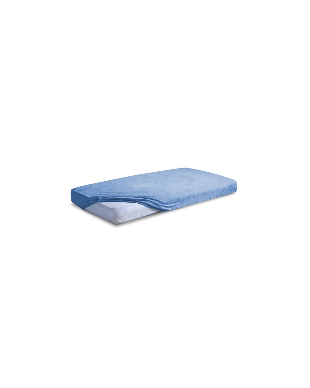 Prześcieradło frotte 70x140 z gumką niebieskie Premium Matex