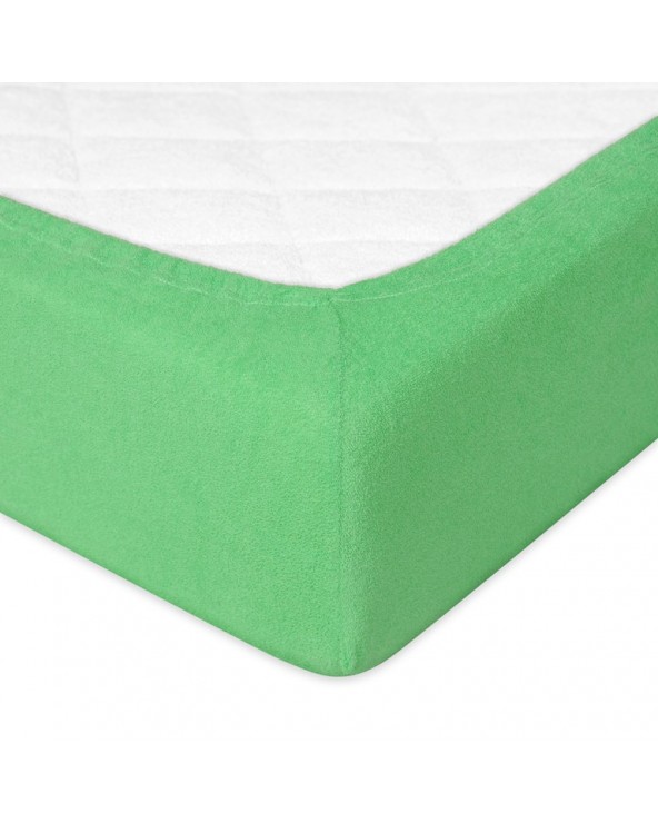 Prześcieradło frotte 200x220 z gumką zielone Premium Matex