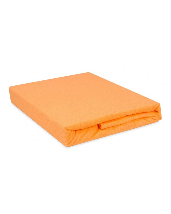 Prześcieradło frotte 200x220 z gumką pomarańczowe Premium Matex