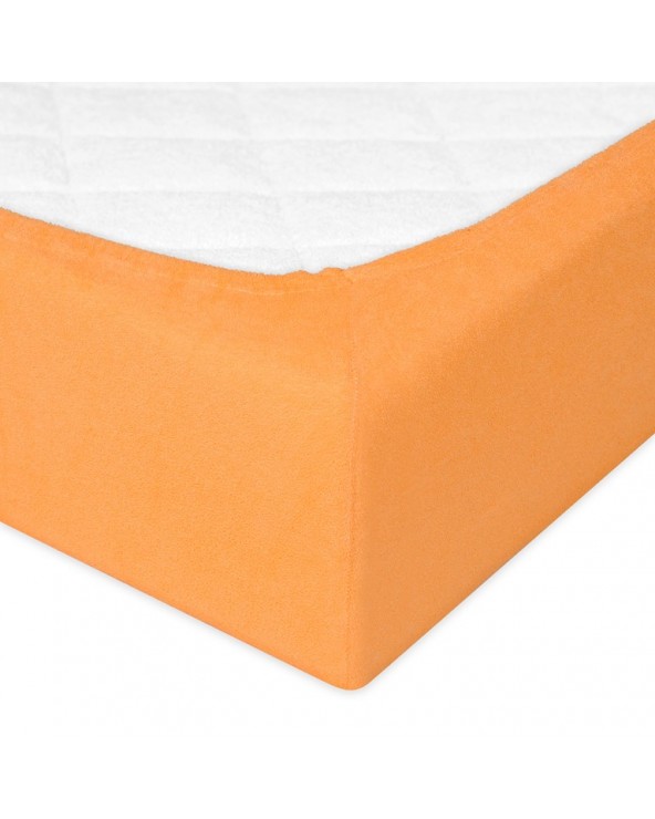 Prześcieradło frotte 200x220 z gumką pomarańczowe Premium Matex