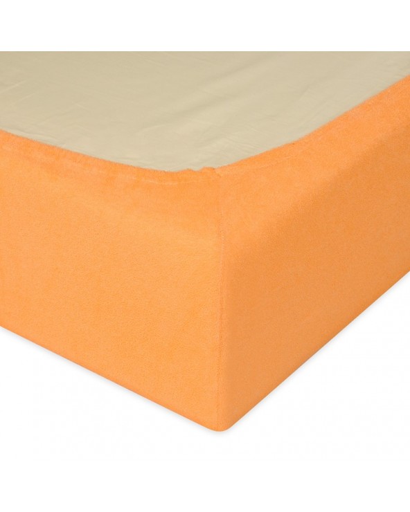 Prześcieradło frotte 200x220 z gumką pomarańczowe Premium Matex