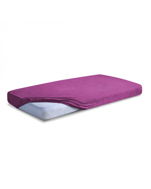 Prześcieradło frotte 200x220x20 z gumką fioletowe Premium Matex Prześcieradło frotte 200x220 z gumką fioletowe Premium Matex