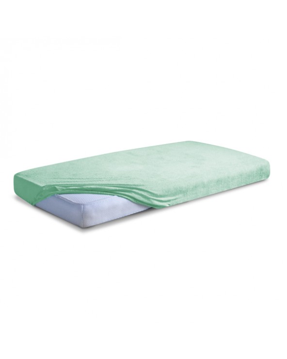 Prześcieradło frotte 200x220 z gumką miętowe Premium Matex