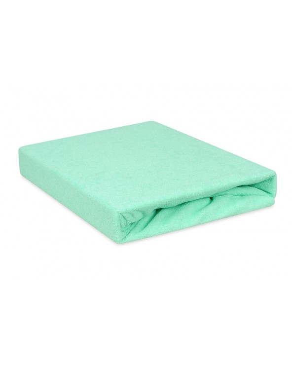 Prześcieradło frotte 200x220 z gumką miętowe Premium Matex