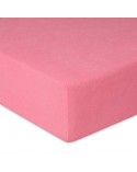 Prześcieradło frotte 180x200 z gumką różowe Premium Matex
