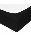 Prześcieradło frotte 180x200 z gumką czarne Premium Matex