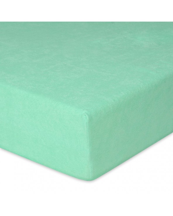 Prześcieradło frotte 160x200 z gumką miętowe Premium Matex