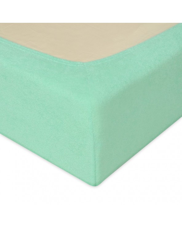 Prześcieradło frotte 160x200 z gumką miętowe Premium Matex