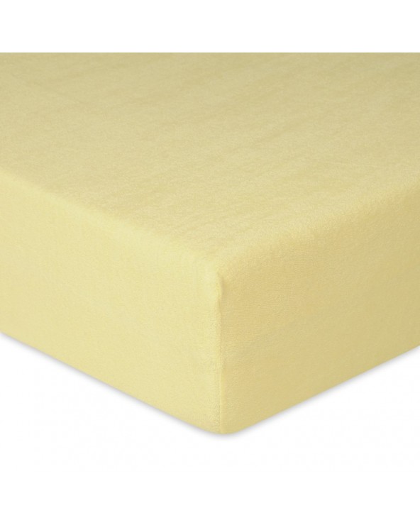 Prześcieradło frotte 140x200 z gumką jasnożółte Premium Matex