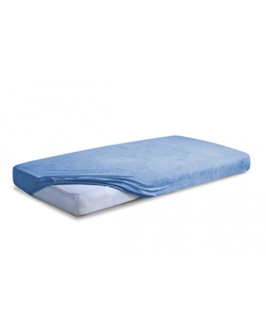 Prześcieradło frotte 60x120 z gumką niebieskie Classic Matex