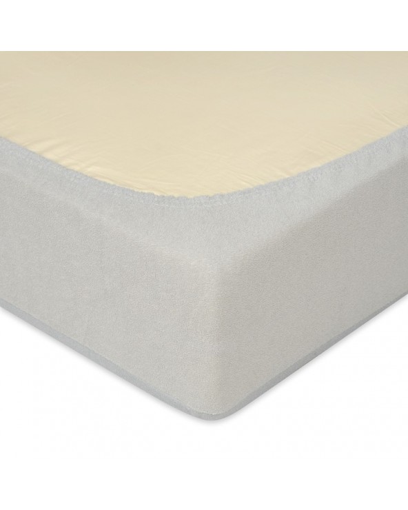 Prześcieradło frotte 90x200 z gumką popielate Classic Matex