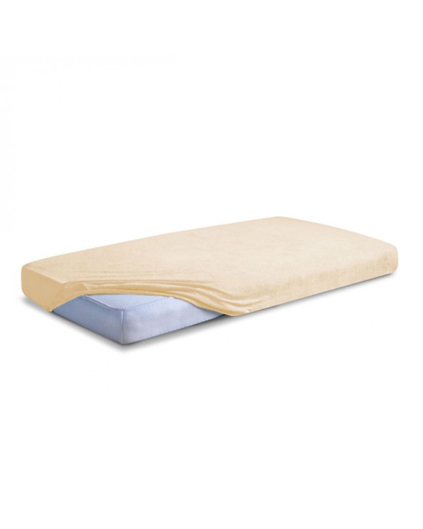 Prześcieradło frotte 200x220x20 z gumką kremowe Classic Matex Prześcieradło frotte 200x220 z gumką kremowe Classic Matex