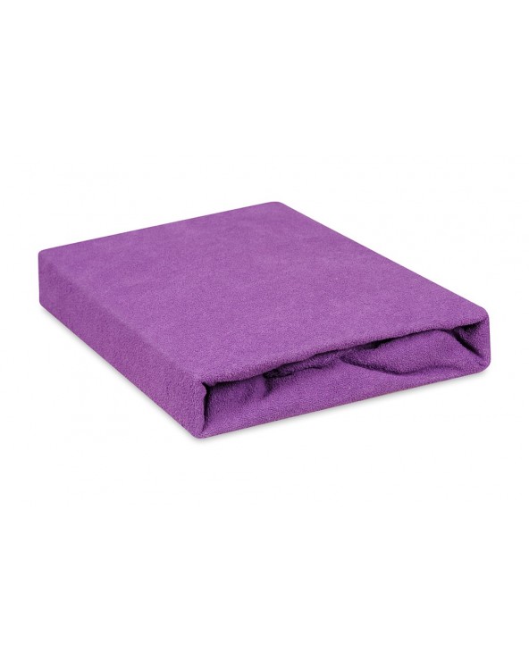 Prześcieradło frotte 140x200 z gumką lawendowe Classic Matex