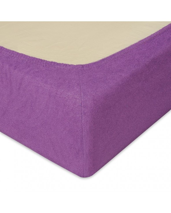 Prześcieradło frotte 140x200 z gumką lawendowe Classic Matex