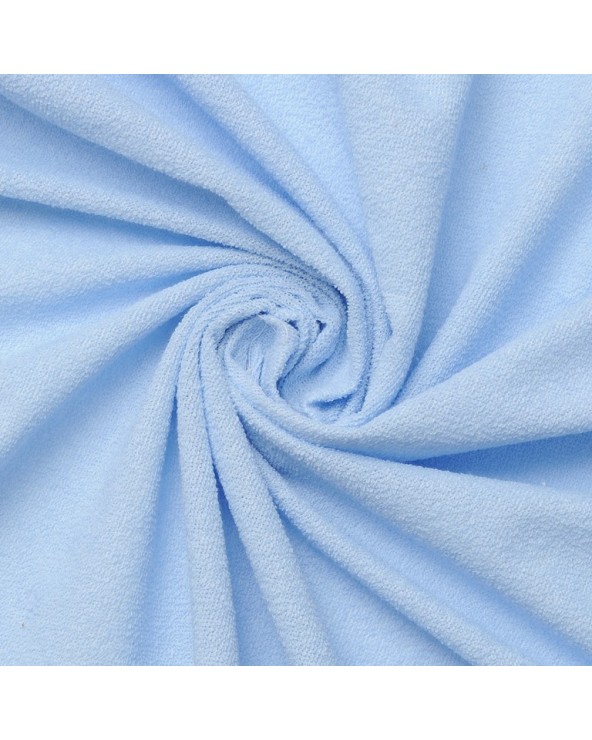Prześcieradło frotte 140x200 z gumką błękitne Classic Matex