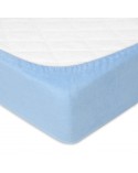 Prześcieradło frotte 120x200 z gumką błękitne Classic Matex