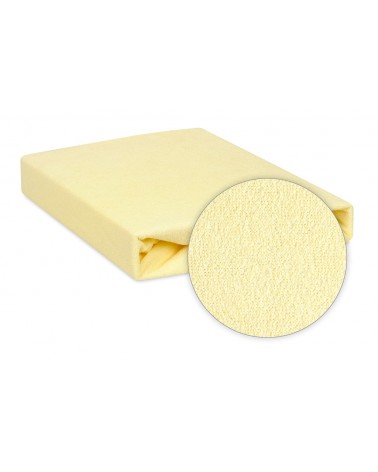 Prześcieradło nieprzemakalne frotte 140x200x20 z gumką kremowe MATEX