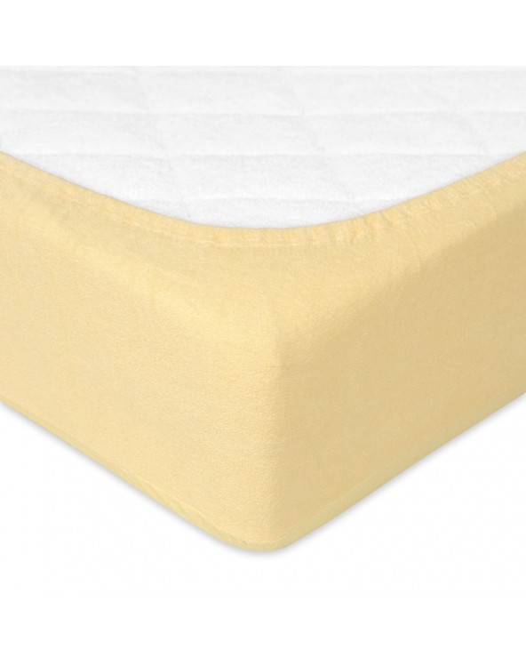 Prześcieradło nieprzemakalne frotte 140x200x20 z gumką kremowe MATEX
