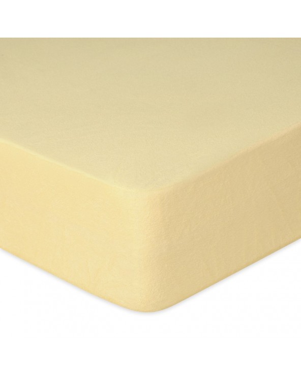 Prześcieradło nieprzemakalne frotte 160x200x20 z gumką kremowe MATEX
