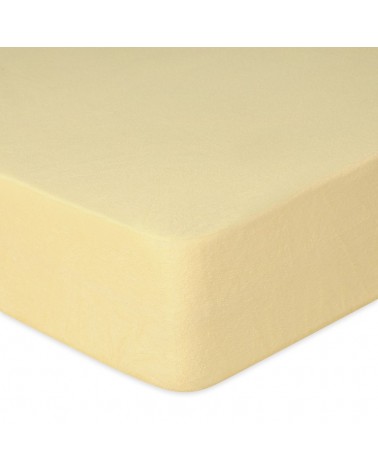 Prześcieradło nieprzemakalne frotte 160x200x20 z gumką kremowe MATEX