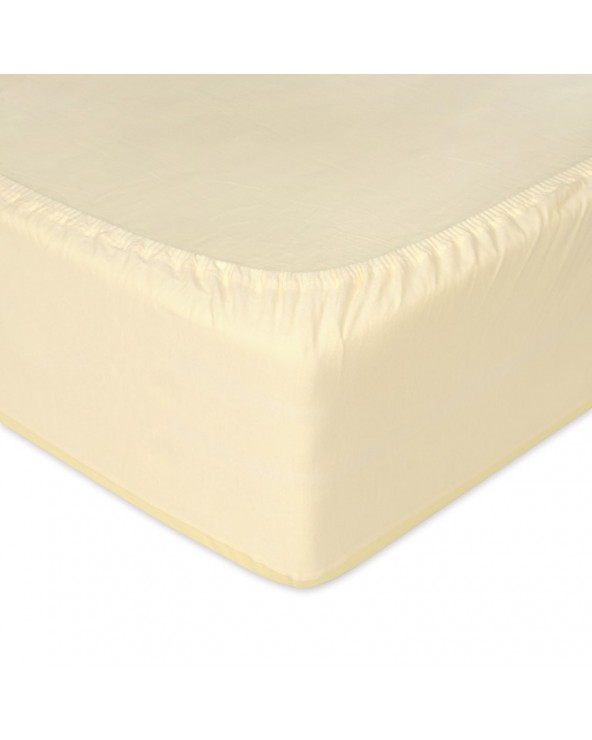 Prześcieradło nieprzemakalne jersey 90x200x20 z gumką kremowe MATEX