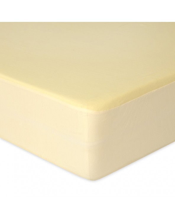 Prześcieradło nieprzemakalne jersey 90x200x20 z gumką kremowe MATEX