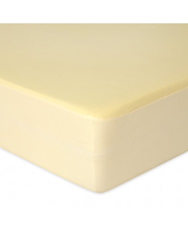 Prześcieradło nieprzemakalne jersey 90x200x20 z gumką kremowe MATEX