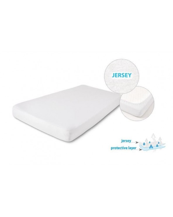 Prześcieradło nieprzemakalne jersey 90x200x20 z gumką kremowe MATEX