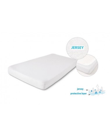 Prześcieradło nieprzemakalne jersey 90x200x20 z gumką kremowe MATEX