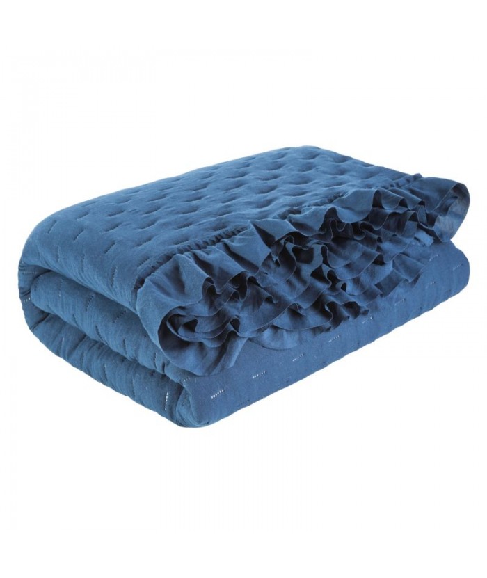 Narzuta Libi 170x210 granat z falbanami