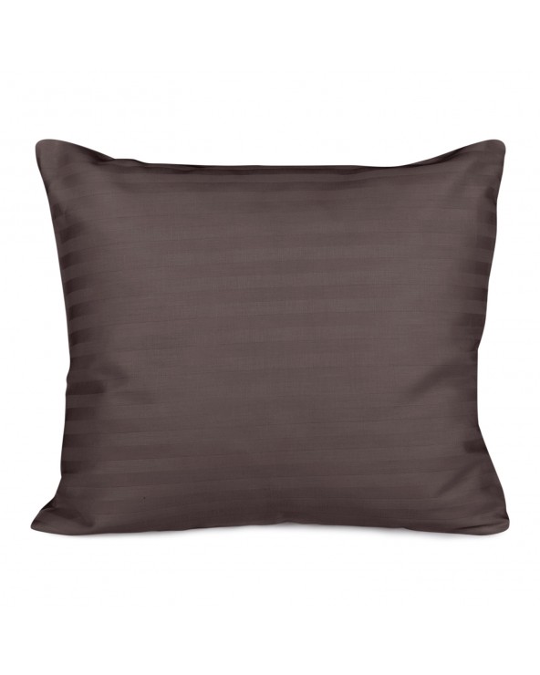 Poszewka satyna bawełniana 70x80 CIZGILI brown