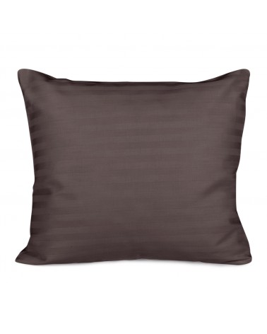 Poszewka satyna bawełniana 70x80 CIZGILI brown