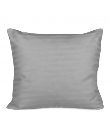 Poszewka satyna bawełniana 70x80 CIZGILI grey