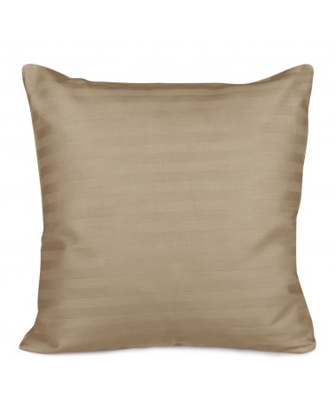 Poszewka satyna bawełniana 40x40 Cizgili light brown