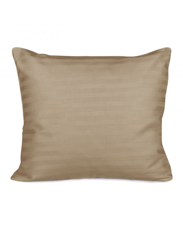 Poszewka satyna bawełniana 70x80 Cizgili light brown