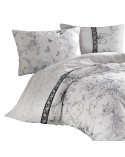 Pościel bawełna 160x200 + 2x70x80 Alegra Grey Exclusive