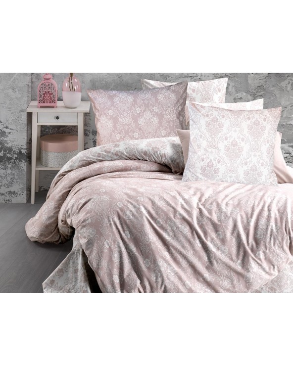 Pościel bawełniana 200x220 + 2x70x80 Almina Pink Exclusive