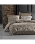 Pościel bawełna 200x220 + 2x70x80 Bahama Light Brown Jaquard