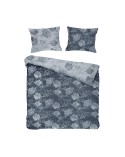 Pościel bawełna 200x220 + 2x70x80 Flory Blue Jaquard