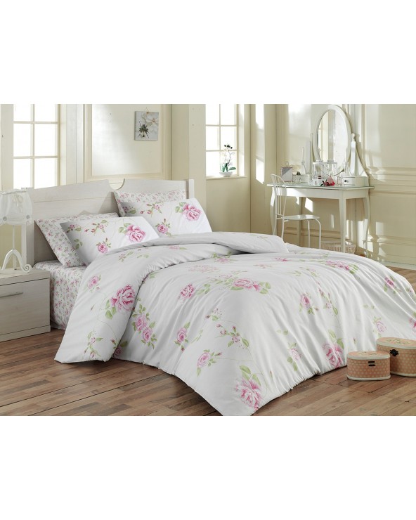 Pościel bawełniana 200x220 + 2x70x80 Jasmine Pink Exclusive
