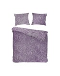 Pościel bawełna 160x200 + 2x70x80 Marble Purple Jaquard