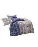 Pościel bawełniana 200x220 + 2x70x80 Ruling Blue Exclusive
