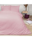 Pościel satyna bawełniana 180x200 + 2x70x80 CIZGILI pink