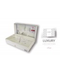 Pościel satyna żakardowa 200x220 + 2x70x80 Monte Ecru Luxury Premium