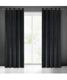 Zasłona welwetowa Villa 140x250 czarna z przelotkami