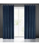 Zasłona welwetowa Villa 140x250 granatowa z przelotkami