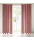 Zasłona welwetowa Villa 140x250 ciemnoróżowa z przelotkami